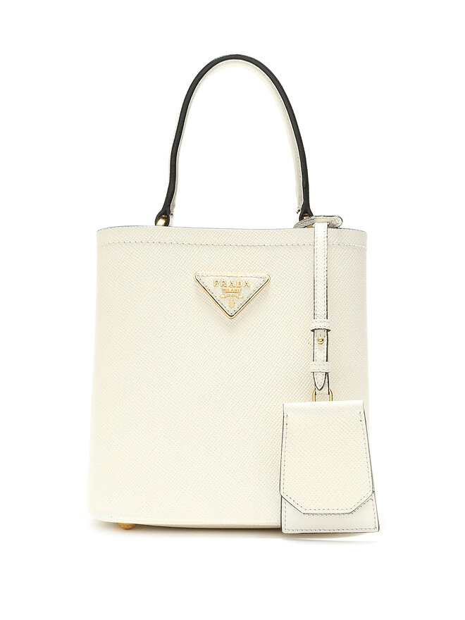 PRADA Petit Sac Seau en Cuir Saffiano