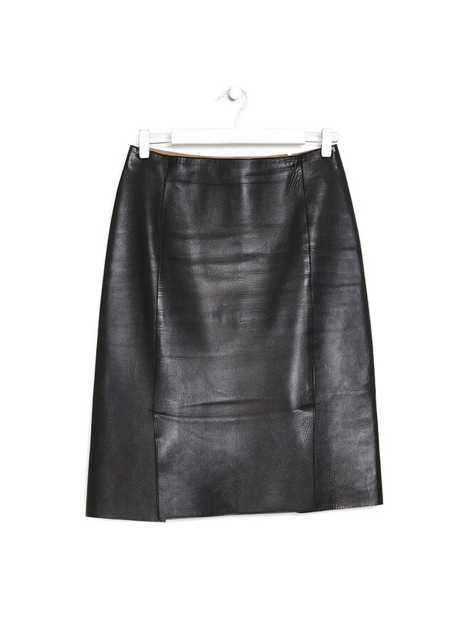 PRADA Mid-Length Leather Skirt