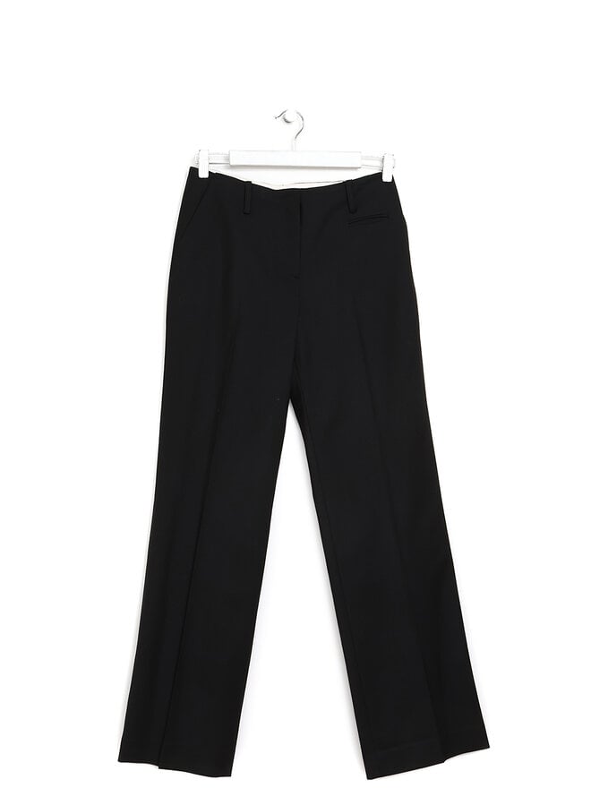 Nothing Written Low-Rise Straight-Leg Trousers