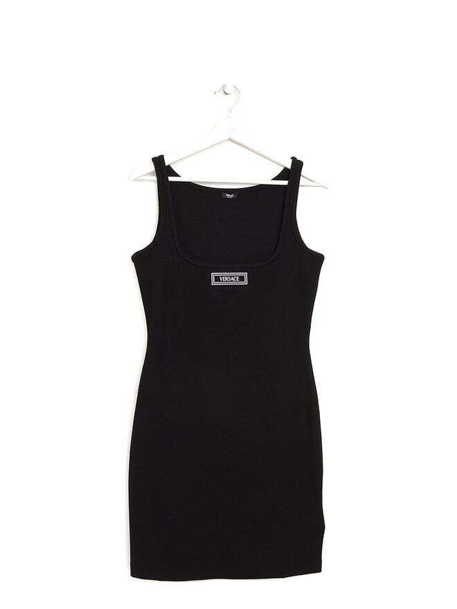 VERSACE Versace Ribbed Knit Midi Dress