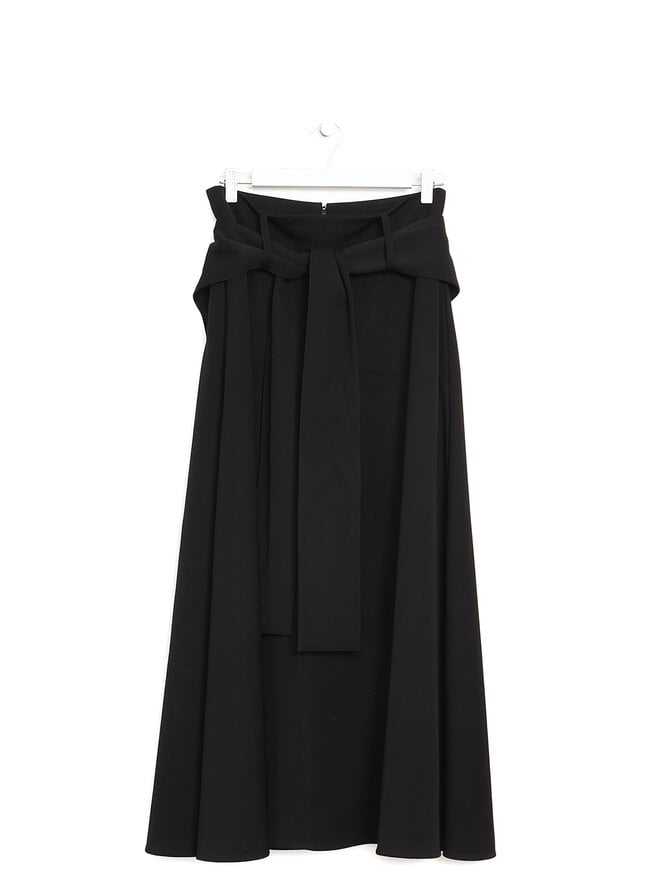 CELINE Long Wool Pleated Skirt