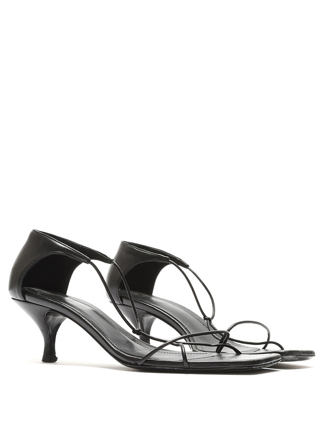 TOTEME Crisscross Leather High-Heel Sandals