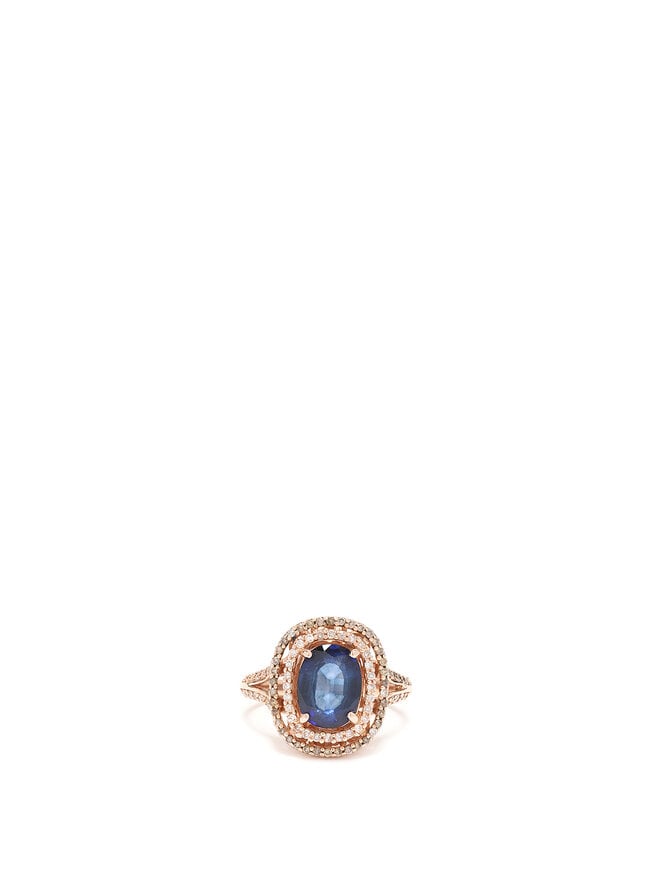 EFFY Bague Halo Saphir