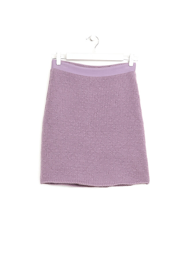 BOTTEGA VENETA Bottega Veneta Purple Wool Cashmere Mini Skirt