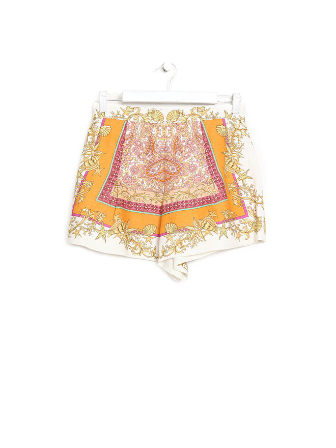 Maje Abstract Pattern High-Waisted Shorts