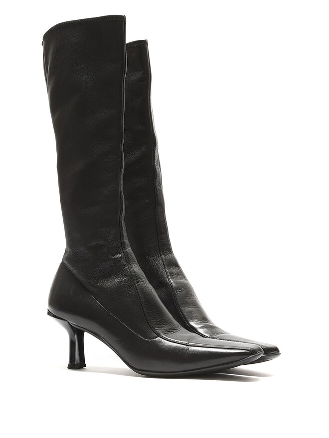 PRADA Bottes en Cuir Hauteur Genou
