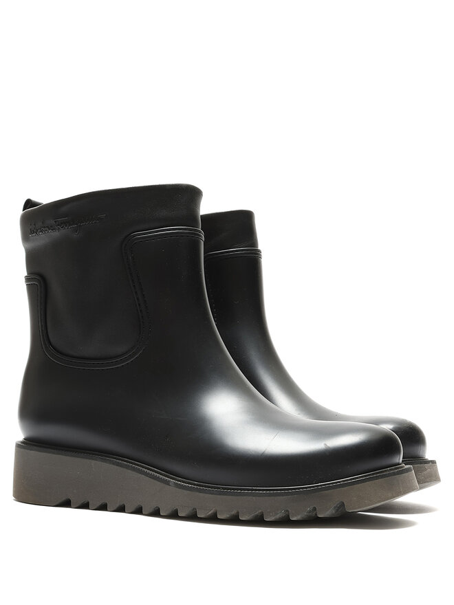Salvatore Ferragamo Bottines en cuir à logo gaufré