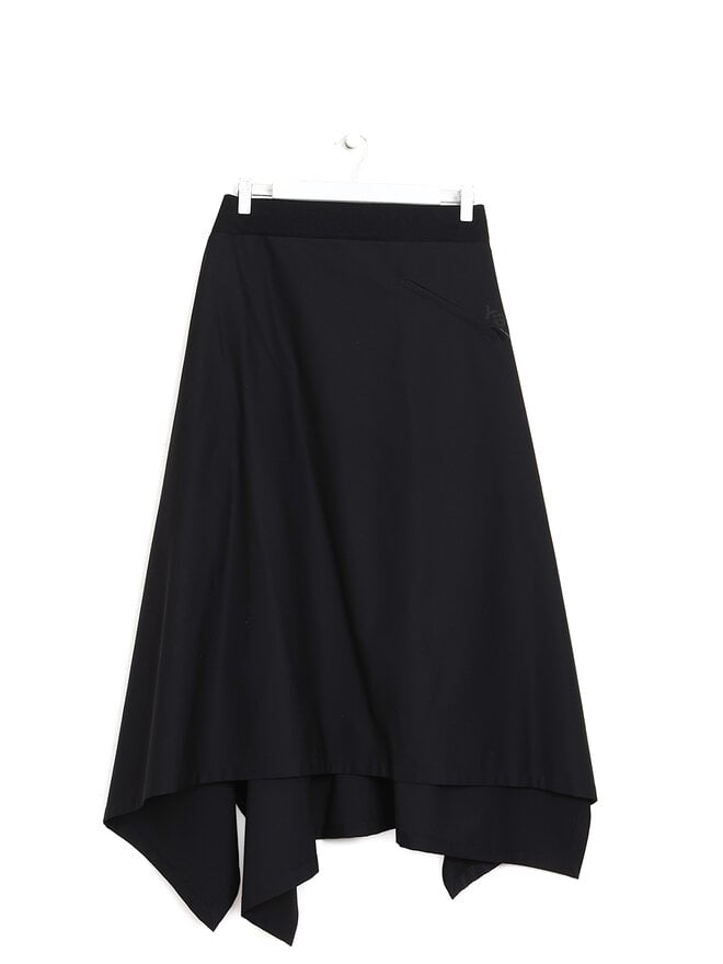 Y-3 Panelled Wool Blend Skirt