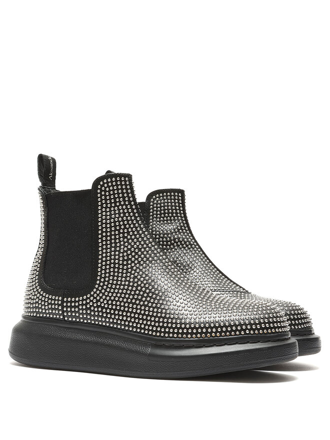 Alexander McQueen Bottes Chelsea hybrides en cuir clouté