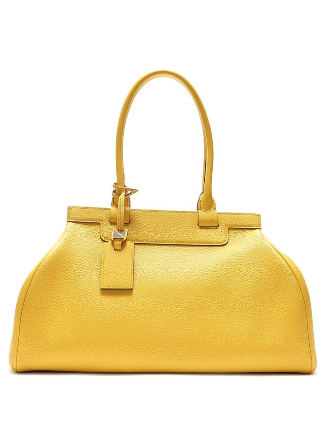 Sac à main en cuir jaune
