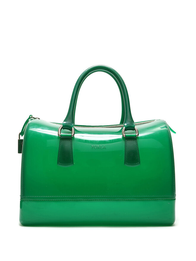 Furla Green Handbag With Dual Handles
