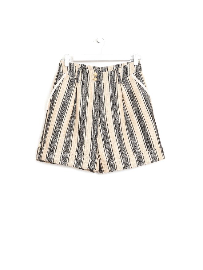 BALMAIN Shorts en Tweed Rayé