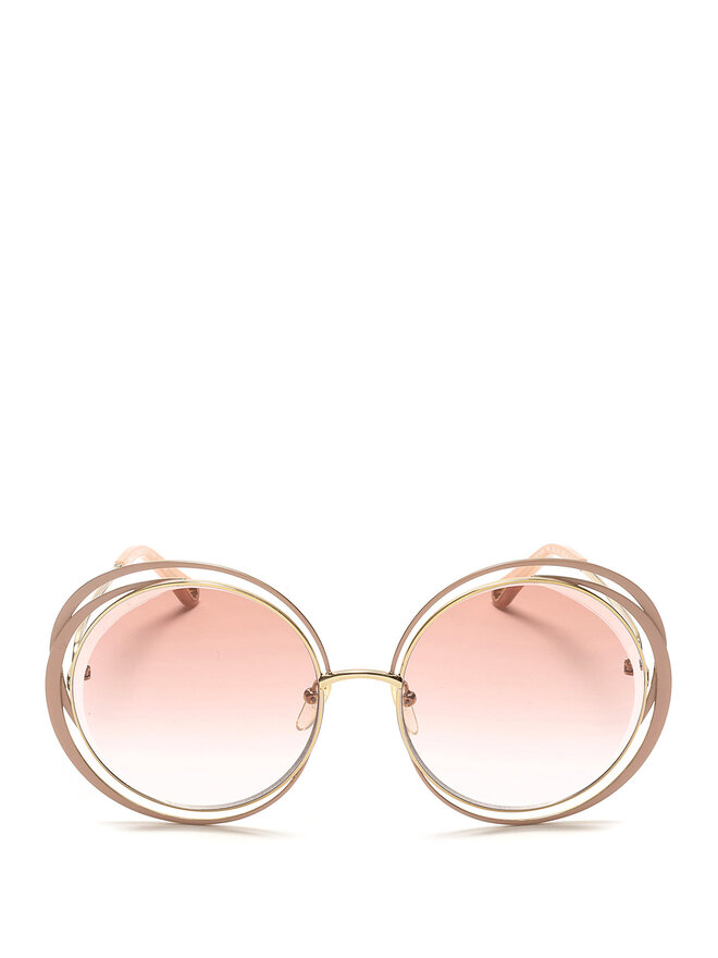 Chloé Carlina Oversized Gold Sunglasses
