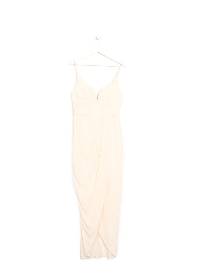 ZIMMERMANN Ivory Draped Silk Dress