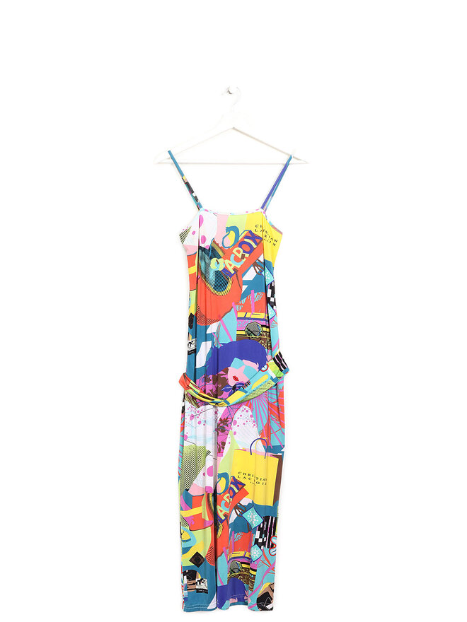 Christian Lacroix Multicolor Abstract Print Maxi Dress