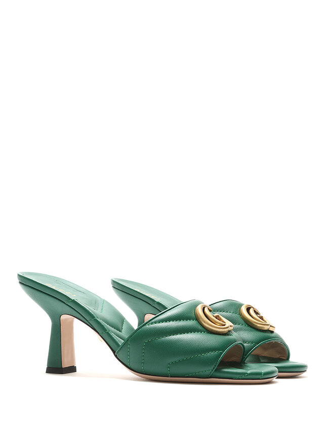 GUCCI Gucci Quilted Leather Slide Sandals