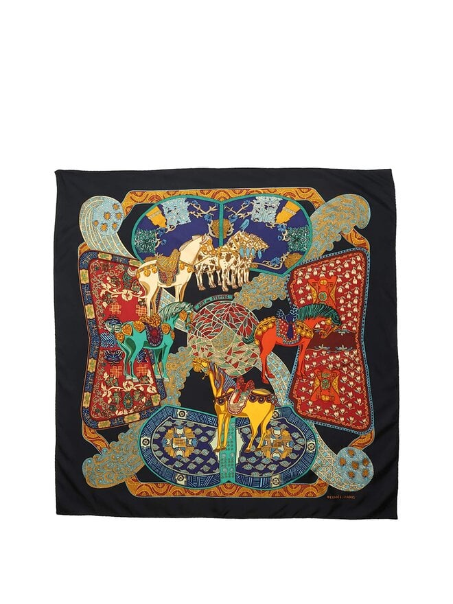 HERMÈS Art des Steppes Annie Faivre Scarf