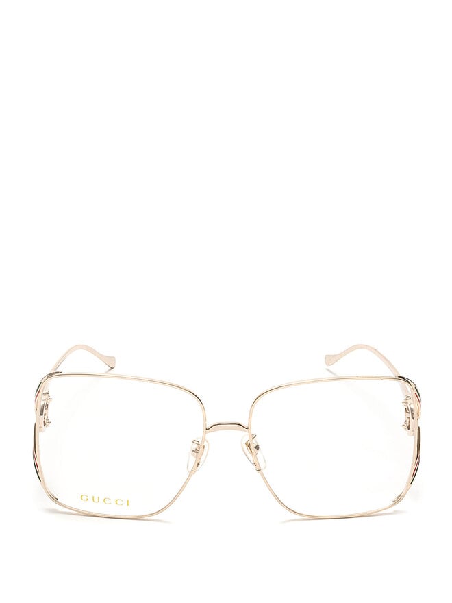 GUCCI Lunettes à Monture Métallique Rectangulaire