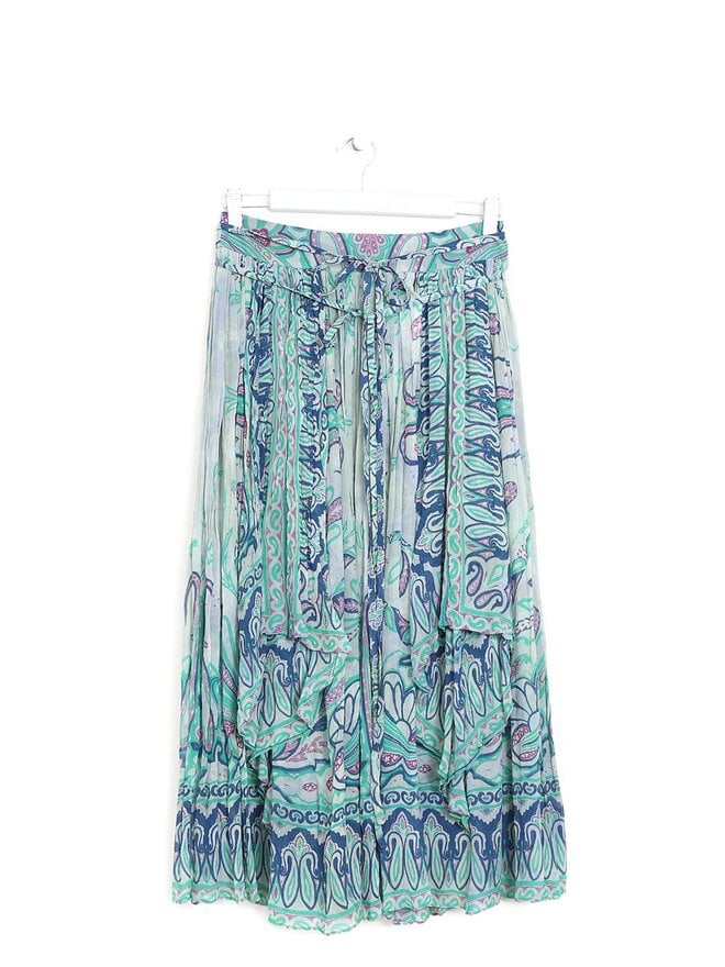 ETRO Jupe Midi Plissée Imprimé Cachemire