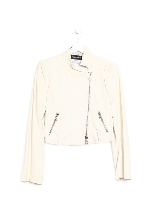 ANN DEMEULEMEESTER Grained Leather Jacket