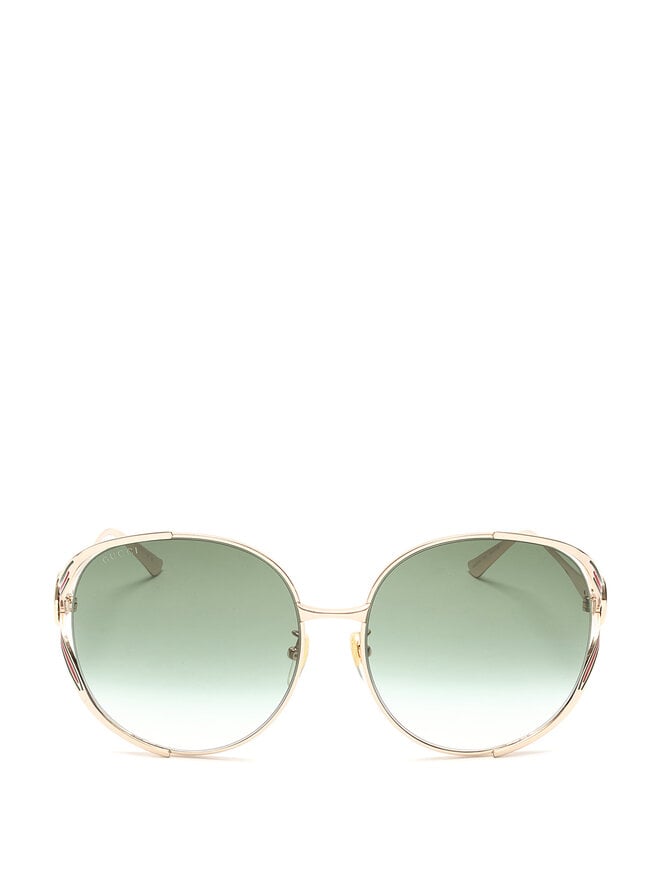 GUCCI Lunettes de soleil monture métallique