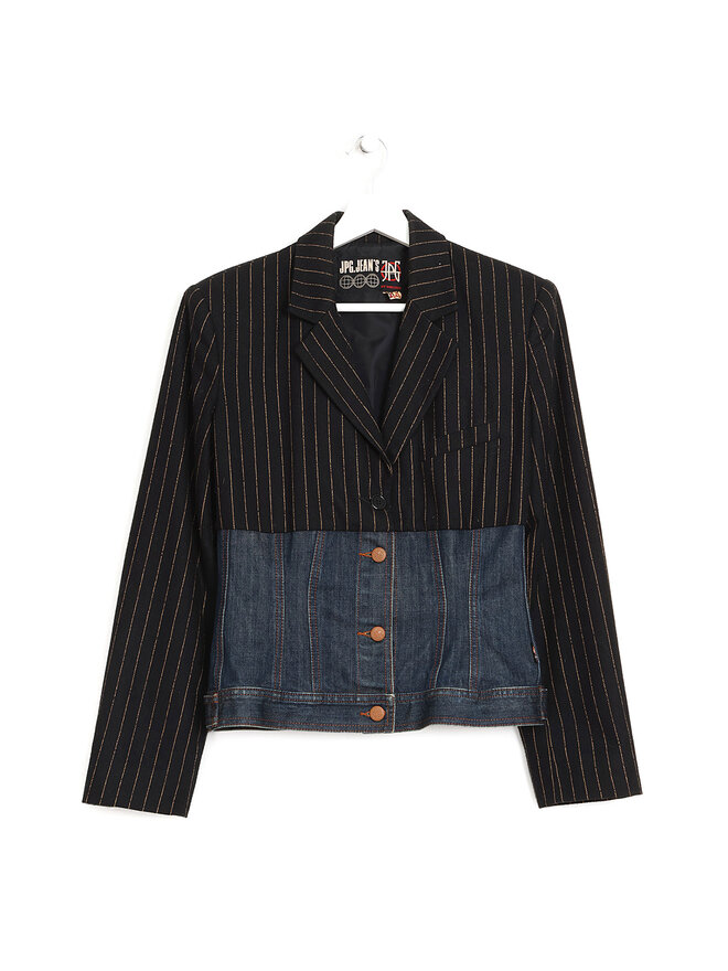 JPG Jeans Striped Denim Blazer