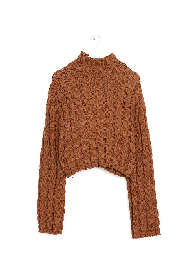 BALENCIAGA Pull à Col Roulé Mailles Câblées