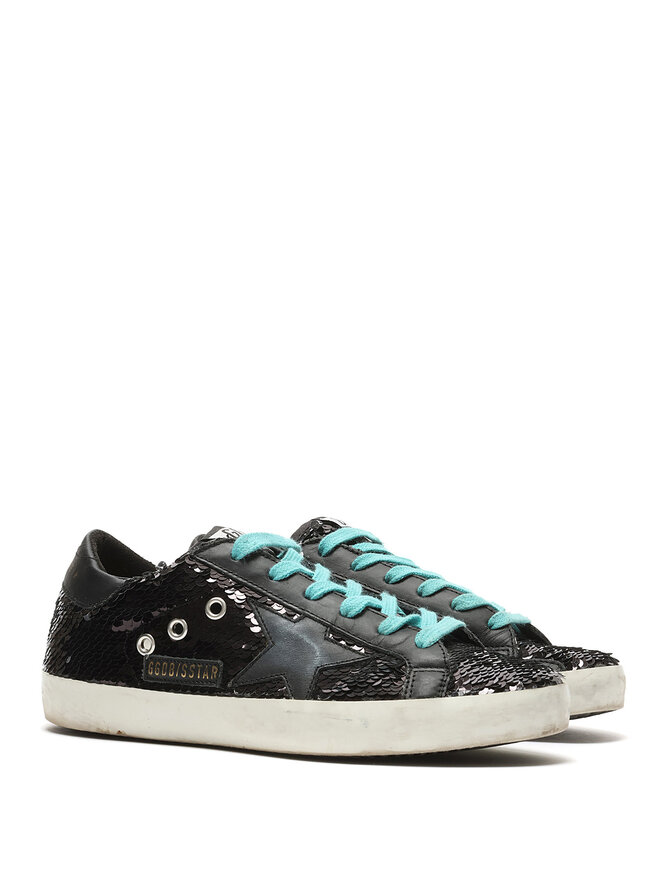 GOLDEN GOOSE Baskets basses en cuir noir