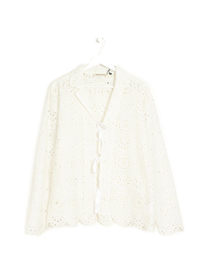 The New Society Blouse Blanche Manches Longues Classique