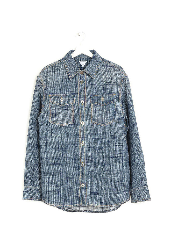 BOTTEGA VENETA Geometric Pattern Shirt Jacket