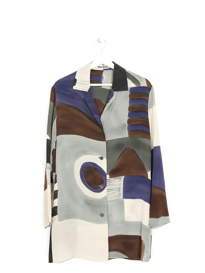 ISSEY MIYAKE Multicolored Abstract Print Shirt