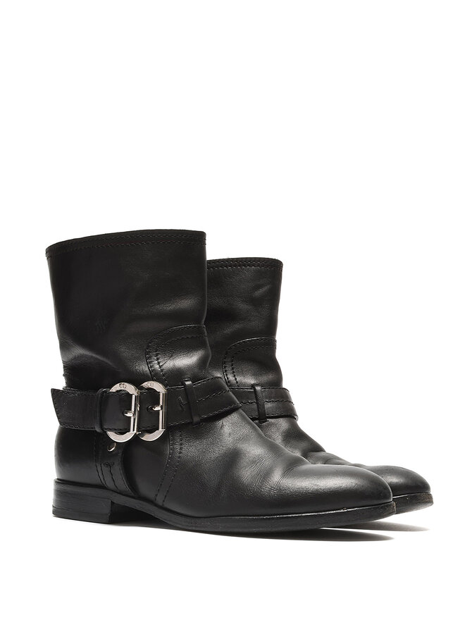 Christian Dior Bottines en Cuir Grainé