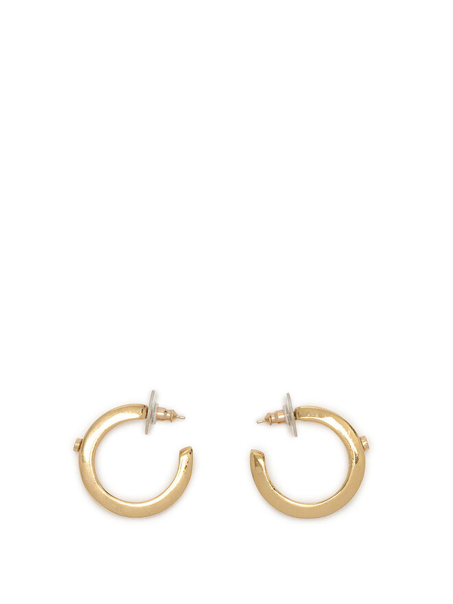 Christian Dior Boucles d'oreilles dorées à logo Dior