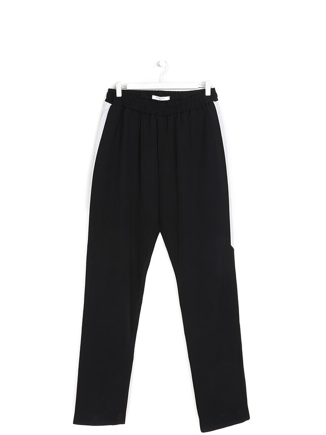 GIVENCHY Black Elastic Waist Wool Trousers