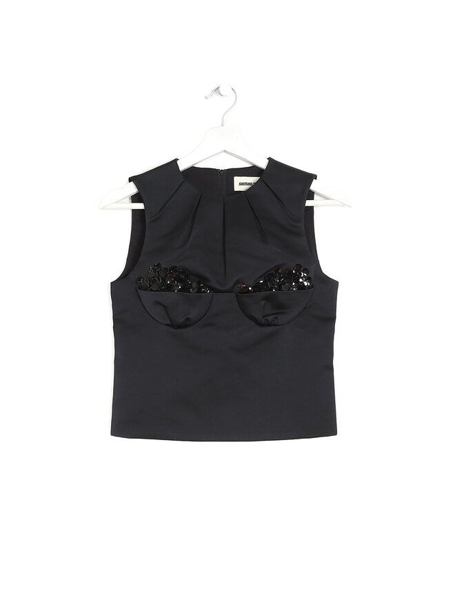 SHUSHU/TONG Embellished Sleeveless Top