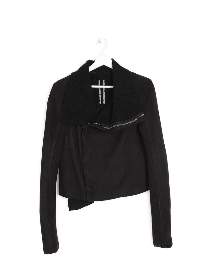 Rick Owens Veste Noire en Shearling