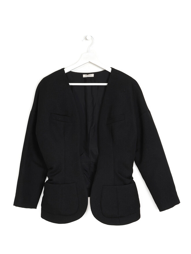NINA RICCI Veston noir à corsetage