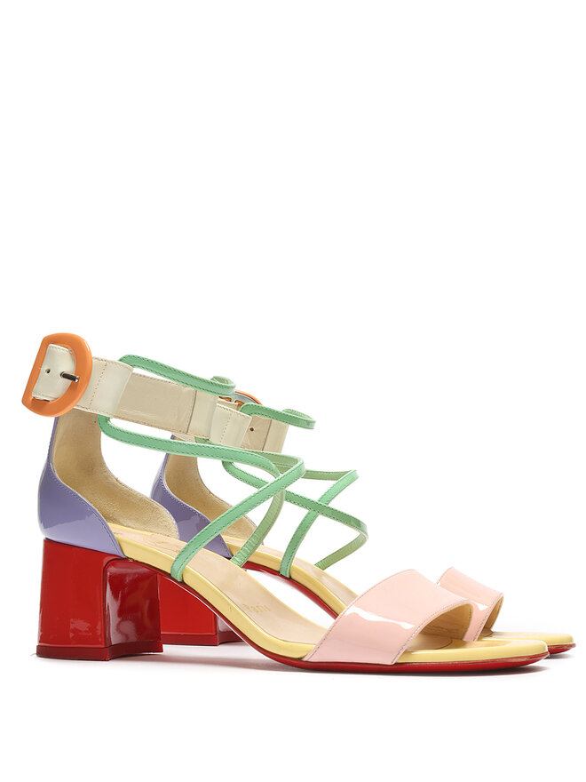 Christian Louboutin Sandales en cuir Colorblock