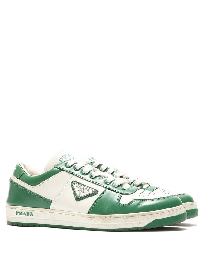 PRADA Espadrilles en Cuir Perforé