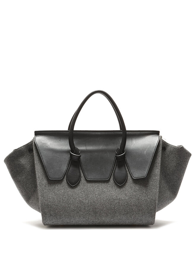 CELINE Sac Cabas en Feutre et Cuir Grainé