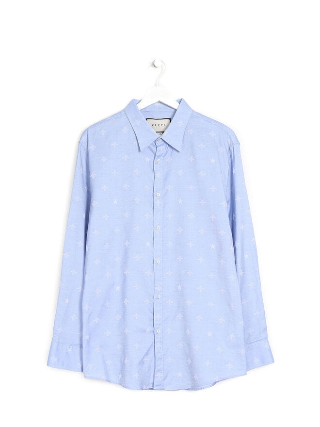 GUCCI Chemise classique motif étoiles et abeilles