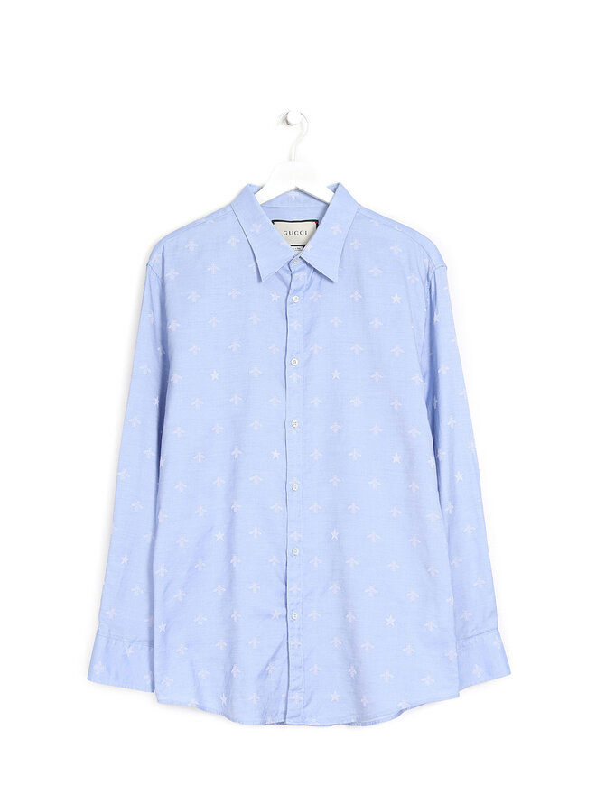 GUCCI Stars and Bees Pattern Classic Shirt