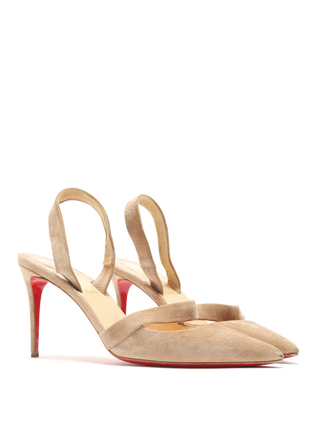 Christian Louboutin Suede Slingback Stiletto Heels