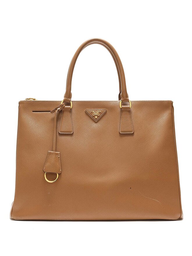 PRADA Galleria Double Zip Medium Tote