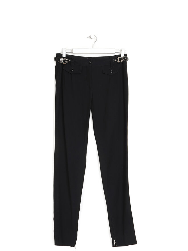 Dolce & Gabbana Pantalon en Laine avec Boucles Argentées