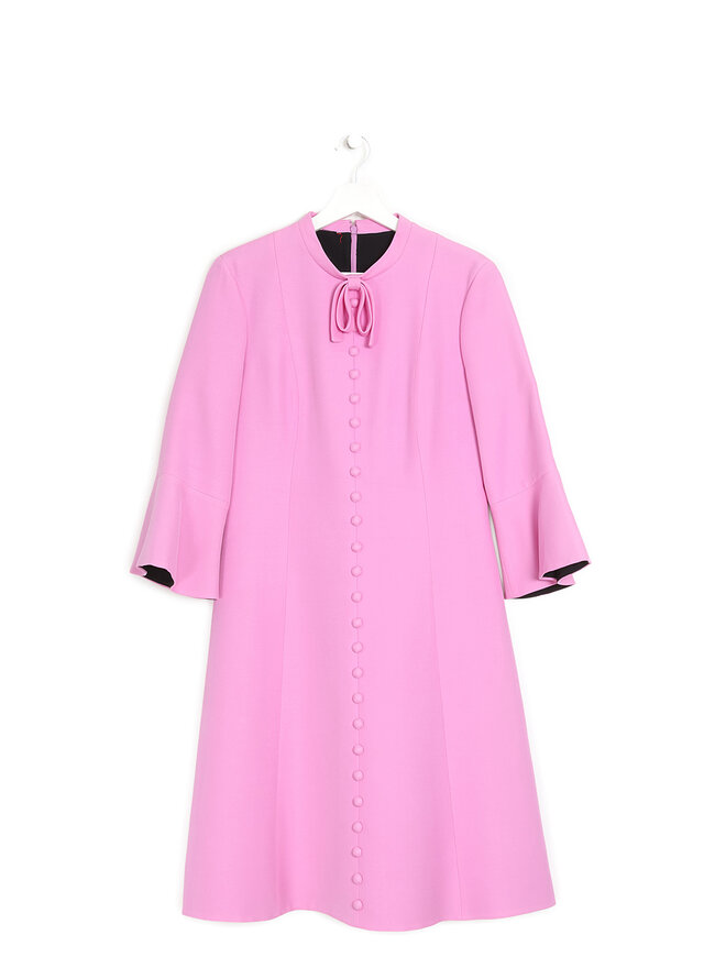 GUCCI Robe Gucci Rose à Boutons Décoratifs