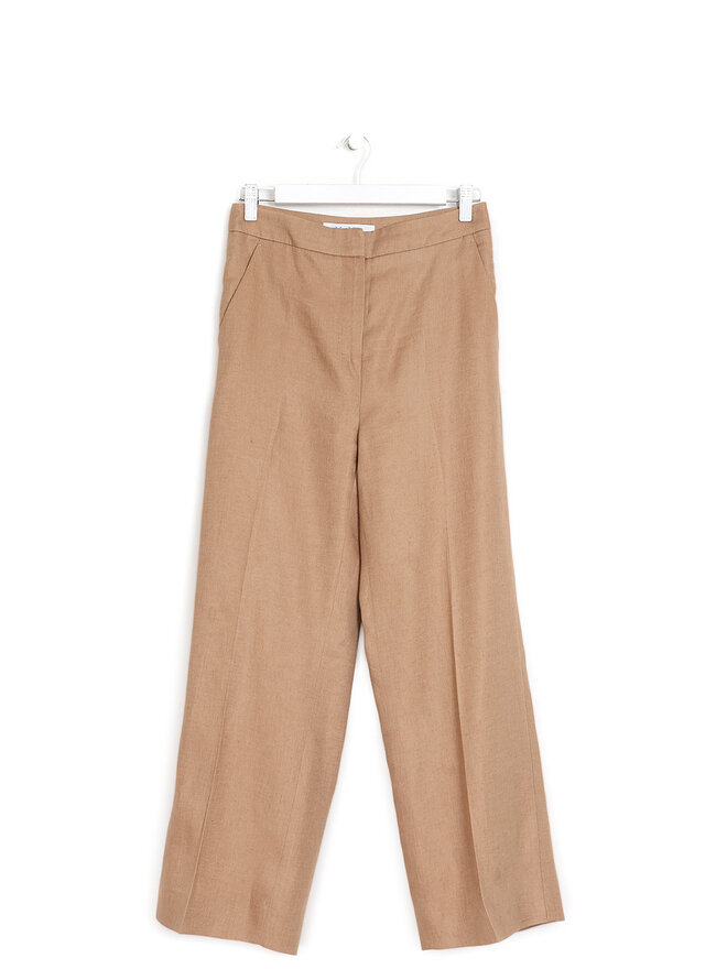 Max Mara Pantalon à Jambe Large en Lin