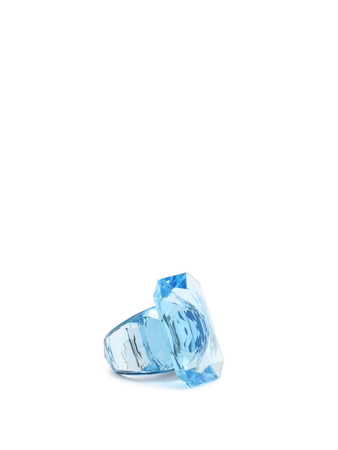 Swarovski Blue Crystal Faceted Ring