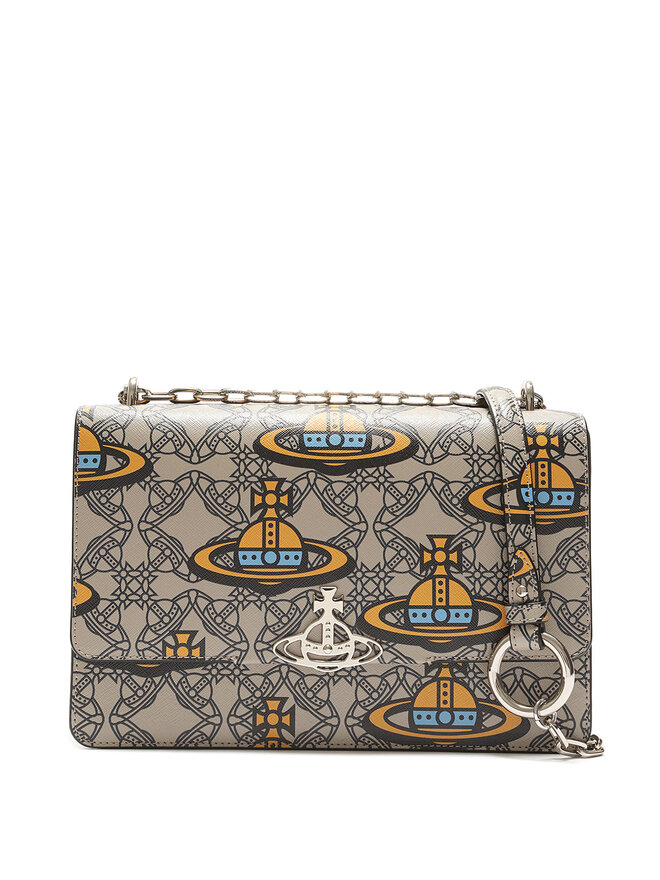 Vivienne Westwood Sac à Main en Cuir à Monogramme Gris
