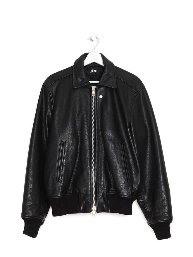 STÜSSY Veston en Cuir Grainé